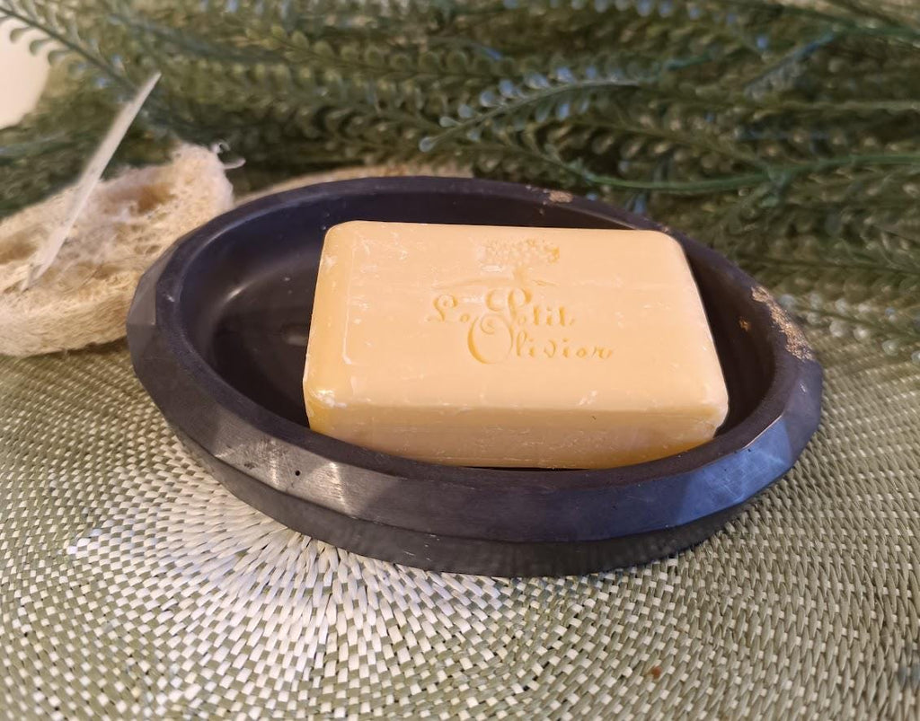 Grand porte-savon noir et or