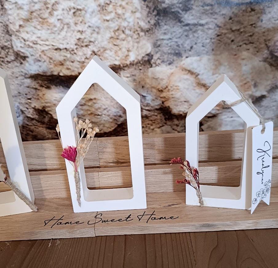 Décoration à poser maisonnettes lumineuses