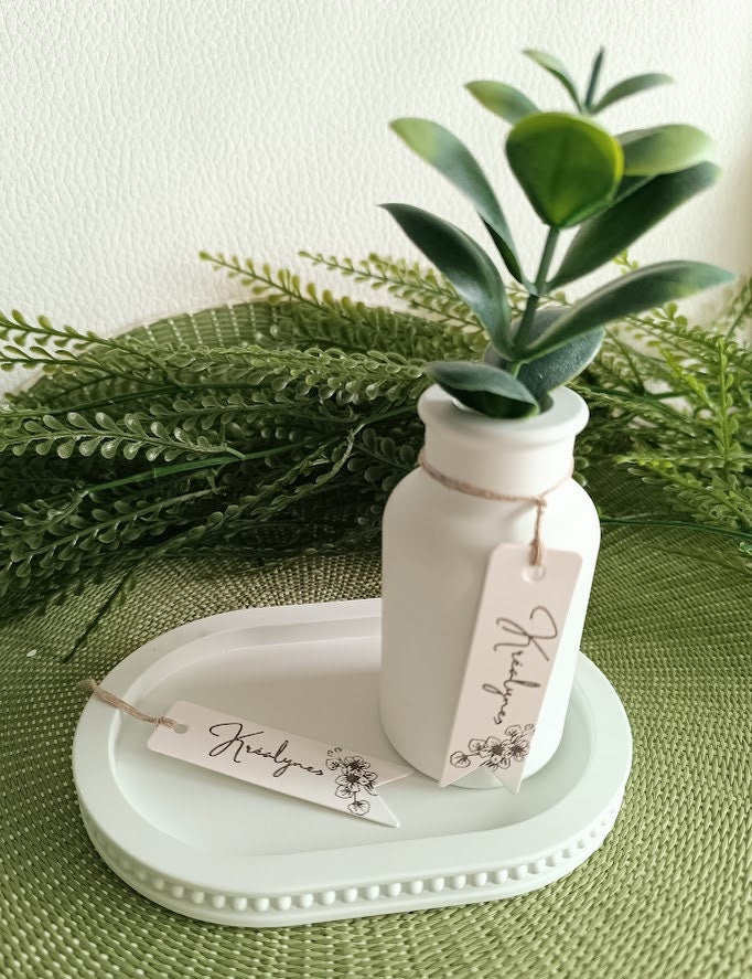 Petit plateau de rangement  ivoire "Perles".