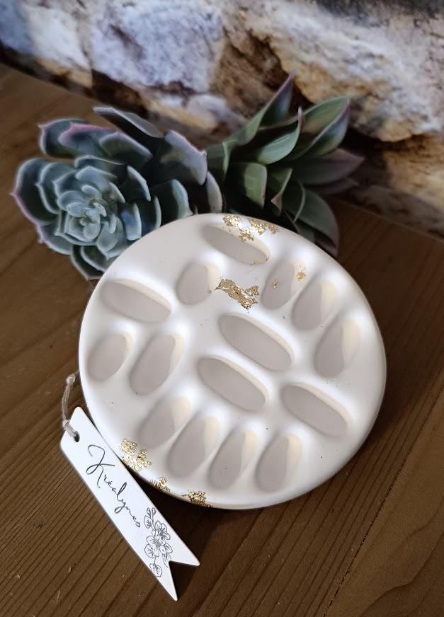 Support de bagues blanc