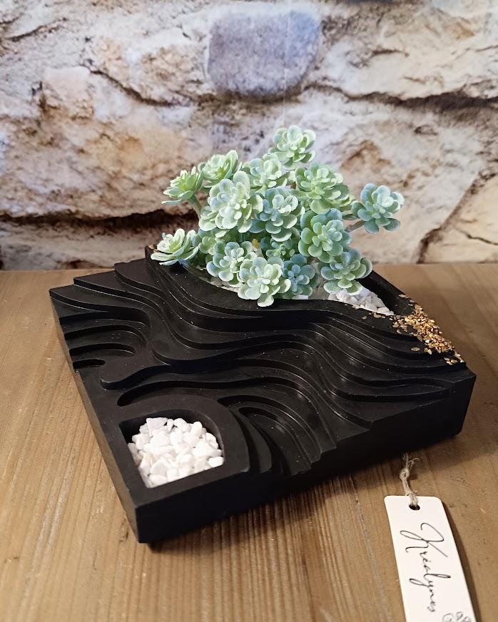 Jardin zen noir et or