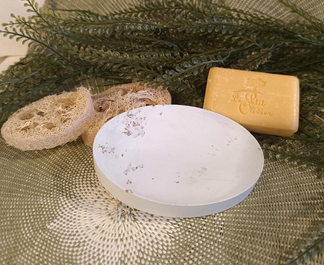 Porte-savon oval turquoise et or