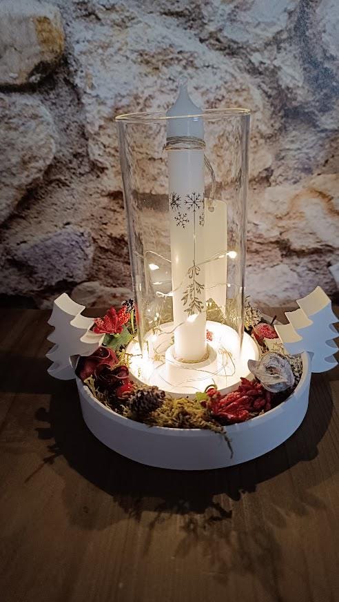 Bougeoir lumineux plat