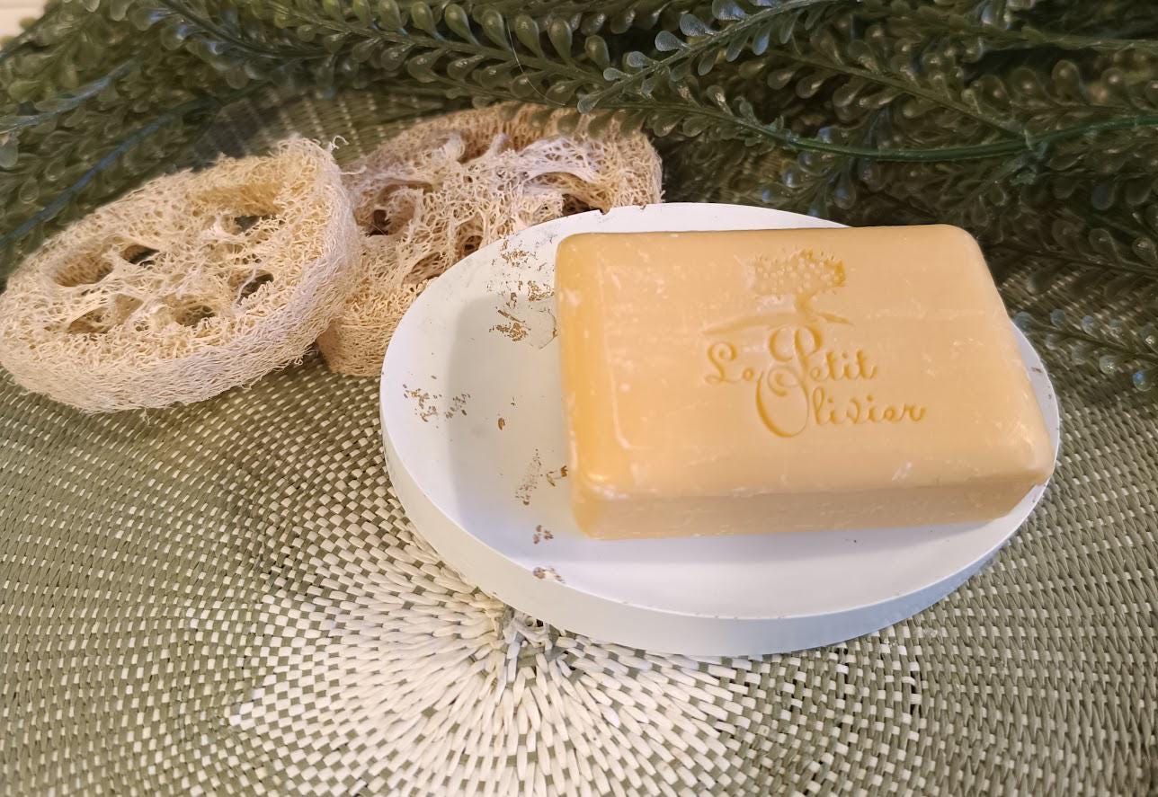 Porte-savon oval turquoise et or