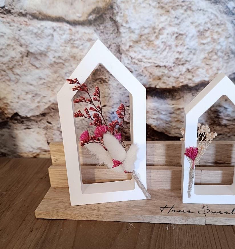 Décoration à poser maisonnettes lumineuses