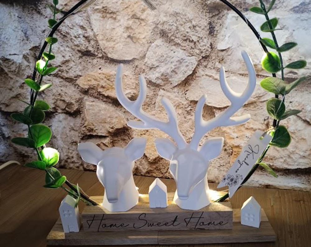Décoration lumineuse Cerf et Biches
